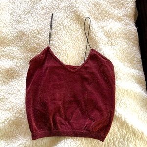 Free people Maroon/Sparkle tank❣️